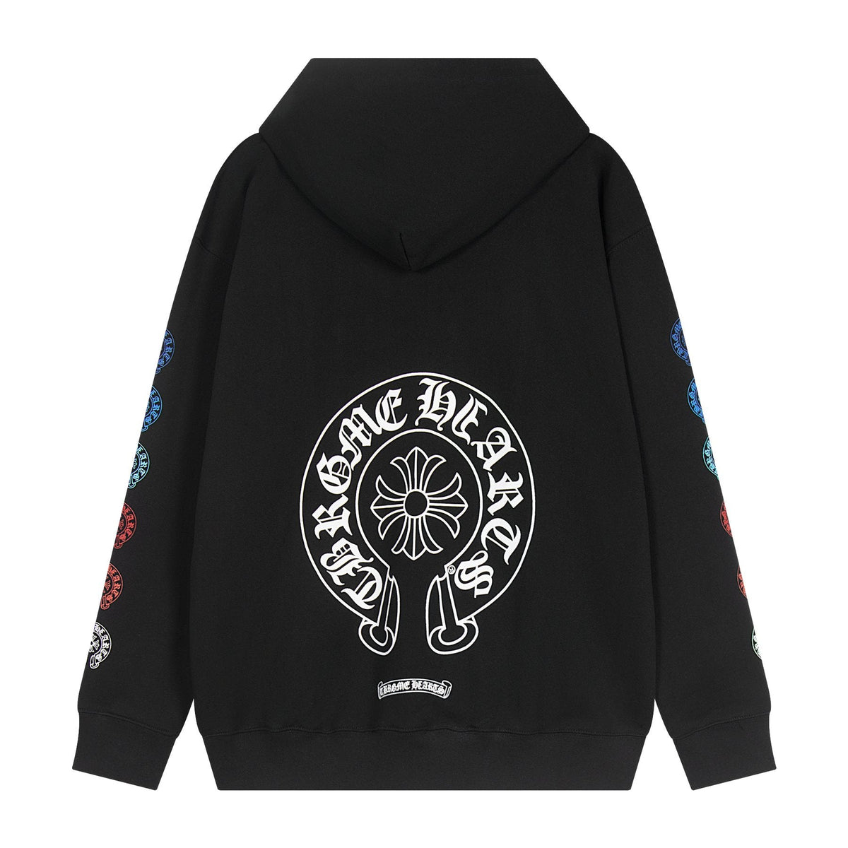 Chrome Hearts Rainbow Horseshoe Graphic Zip-Up Hoodie — back